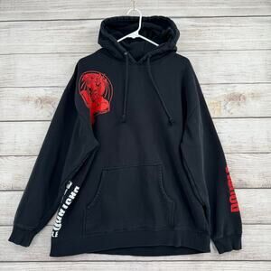 Stone Brewing Double Bastard Ale Gargoyle Hoodie Sweatshirt Mens XL Black